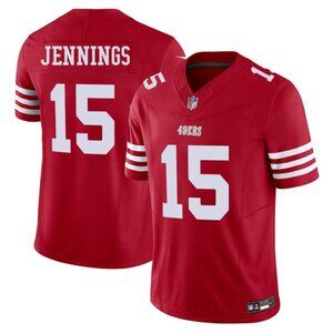 Jauan Jennings Stitched Jersey Red Vapor For Mens Youths Select